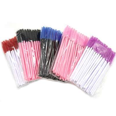 Disposable Cosmetic Brush Colorful Mascara Wand Applicator Eyelash Extension makeup Brush